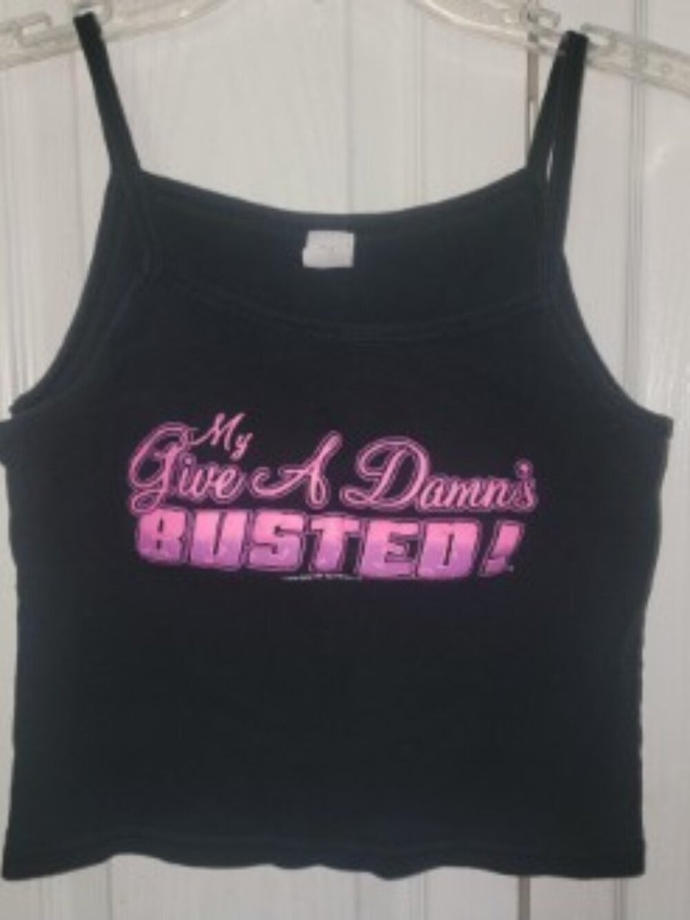 Y2K My Give A Damn’s Busted Graphic Cami Tank Top Size Large